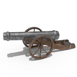 field cannon 3D model