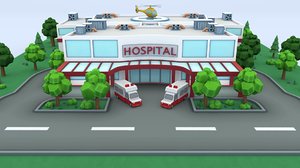 3D cartoon hospital