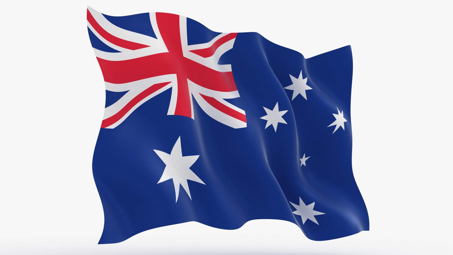 3d Model Realistic Australia Flag - Turbosquid 1613003