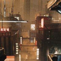 city futuristic with blade runner inspiration 3D