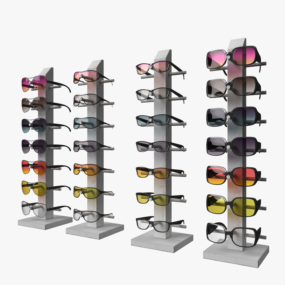 Sun glasses rack model - TurboSquid 1613240