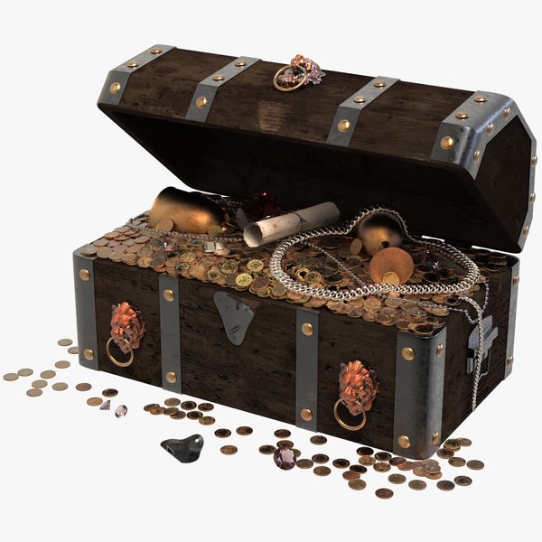 3D chest treasure loot model