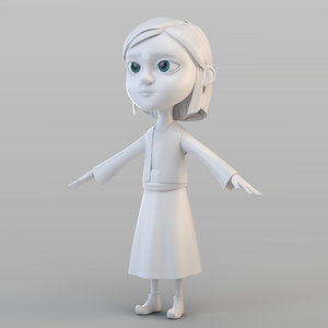 peasant girl 3D model