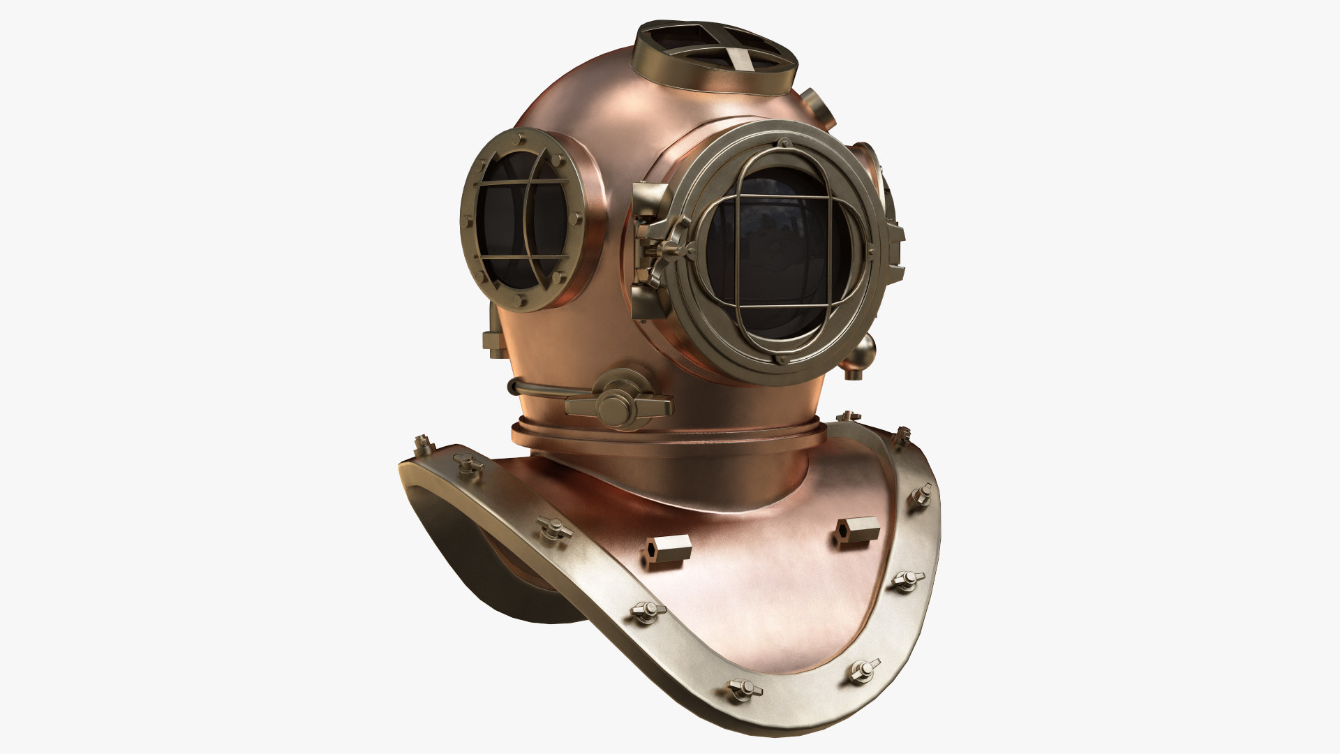 3D diving helmet model TurboSquid 1613525