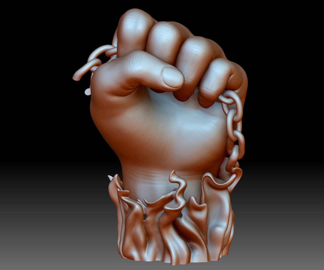 3D Sign Hand Logo Fist TurboSquid 1613593