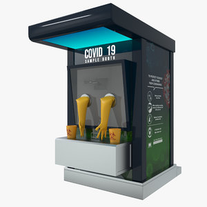 covid 19 test booth 3D model