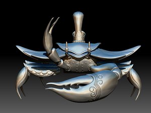 crab rendering printing 3D model