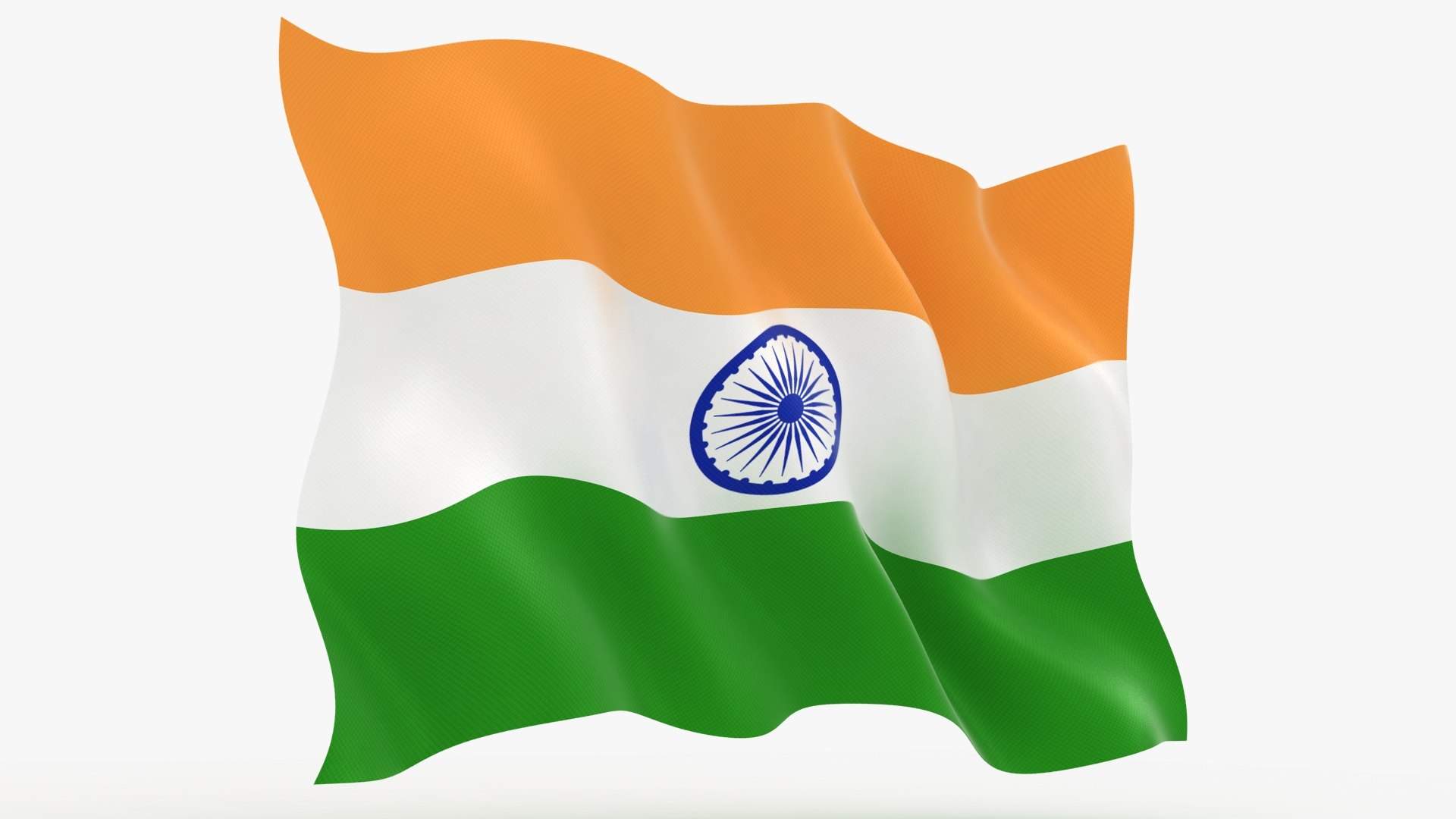 3D Realistic India Flag - TurboSquid 1613596