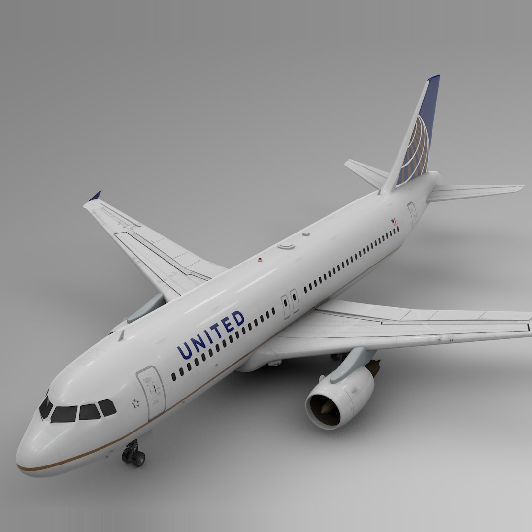 3D united airlines airbus a320 - TurboSquid 1486525
