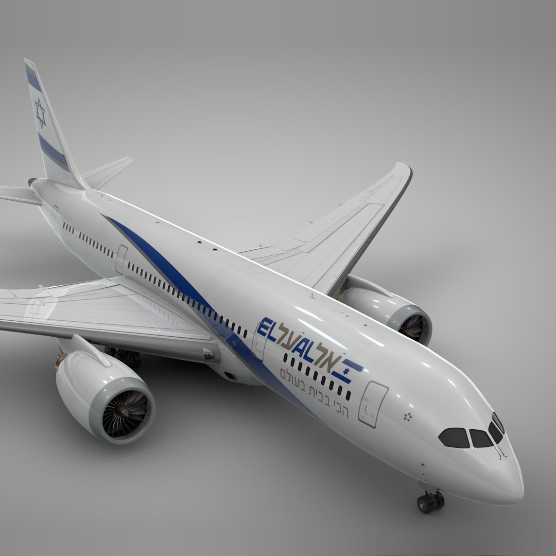 Boeing 787 dreamliner el al 3D model - TurboSquid 1614157