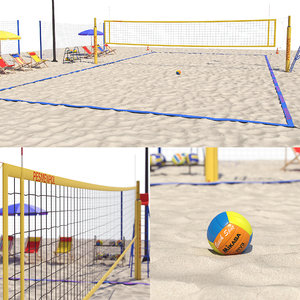 volleyball court 3D model