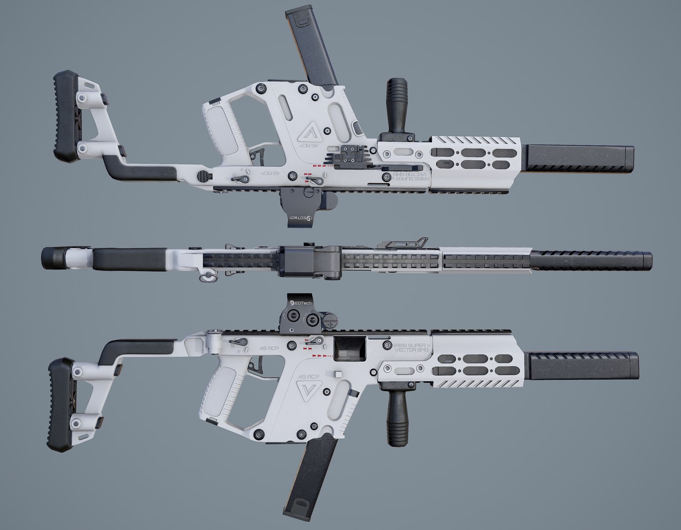 3D submachine gun smg kriss model - TurboSquid 1614253