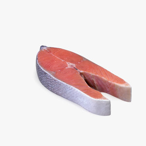 salmon steak 3D