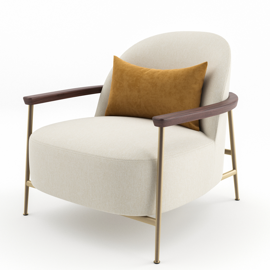 Sejour lounge chair gubi 3D - TurboSquid 1614412