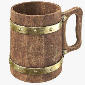 3D real wooden cup