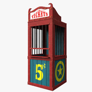 carnival ticket booth 3D