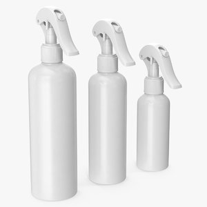spray bottles white reusable 3D