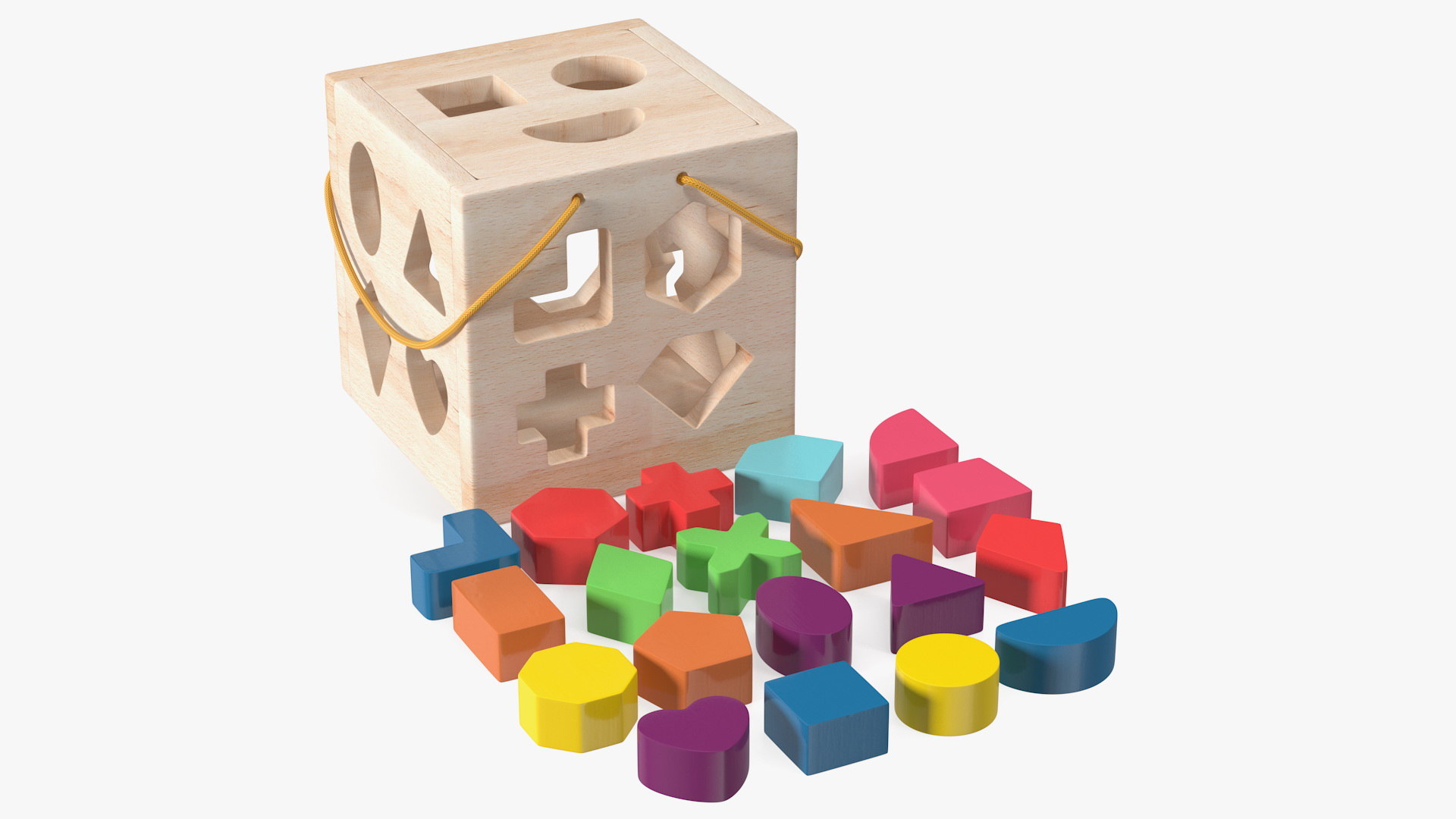 3D cube shape sorter toy TurboSquid 1614956