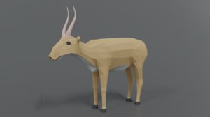 saiga antelope 3D model