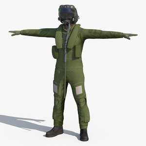 3D model fighter pilot