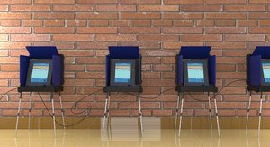 voting polling station 3d model