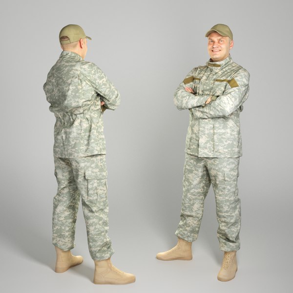3D photogrammetry soldier american military uniform