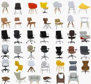 3D model 41 chairs