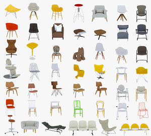 48 chairs 3D model