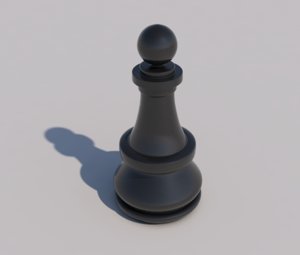 3D chess pawn model