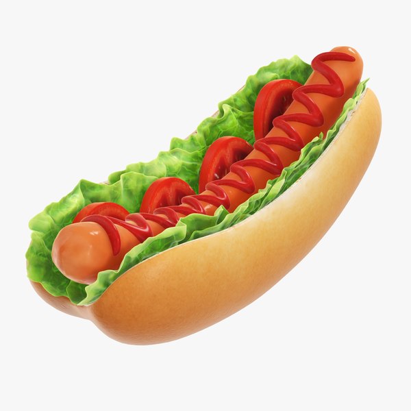 3D salad dog tomato model