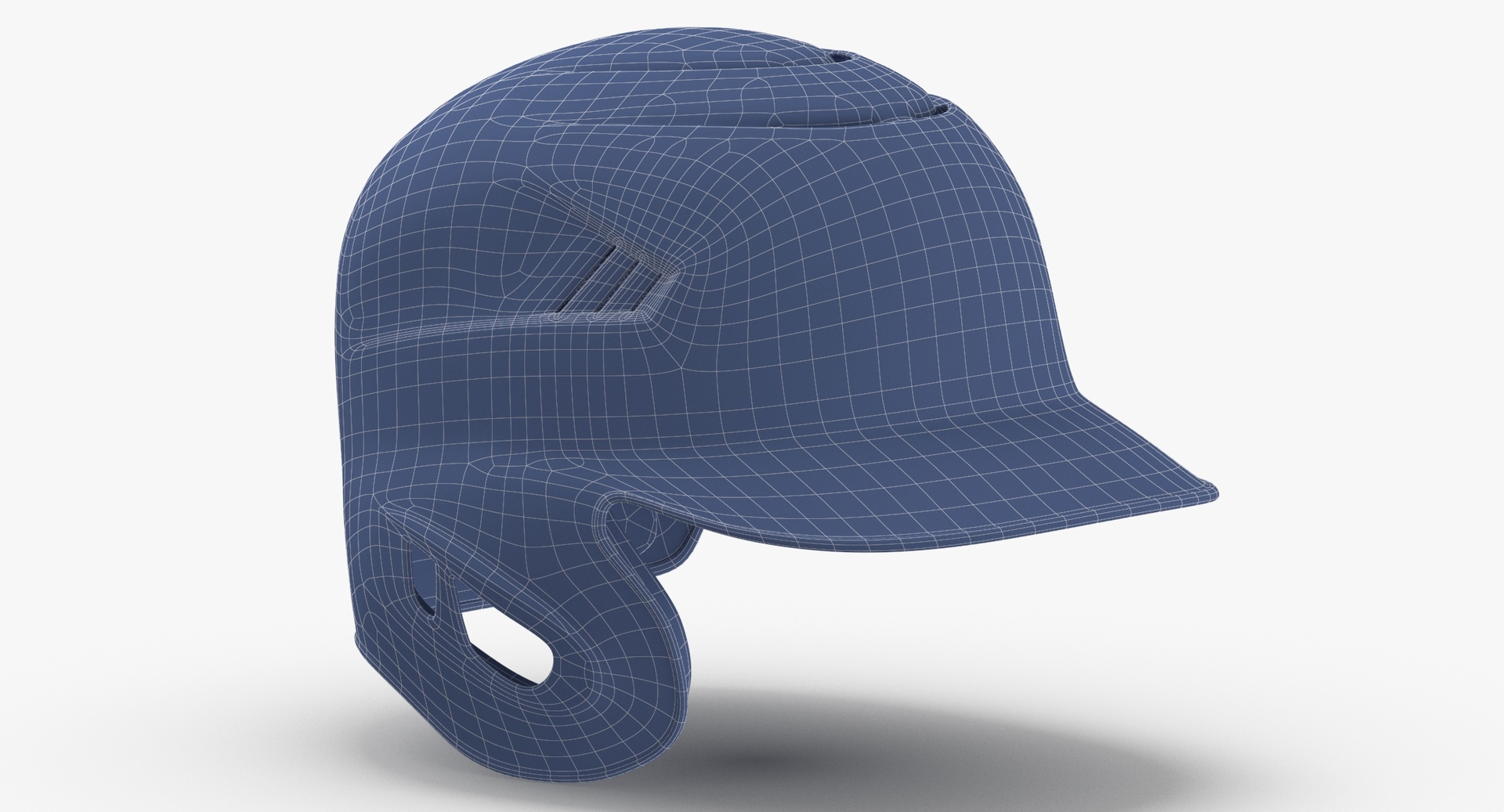 3D baseball helmet ear flap TurboSquid 1615804