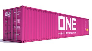 3D shipping container model
