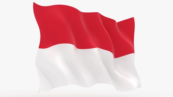 3d Indonesia Flag Animation Turbosquid