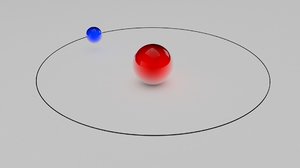 3D model atom hydrogen
