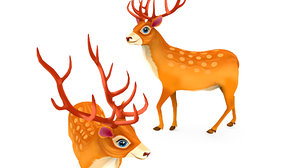 3D deer rigged