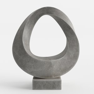 modern decorative abstract stone 3D model