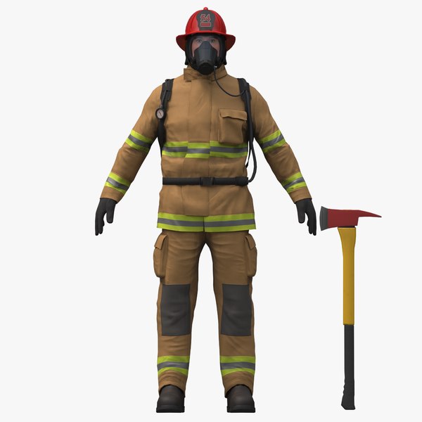 3D fireman pbr