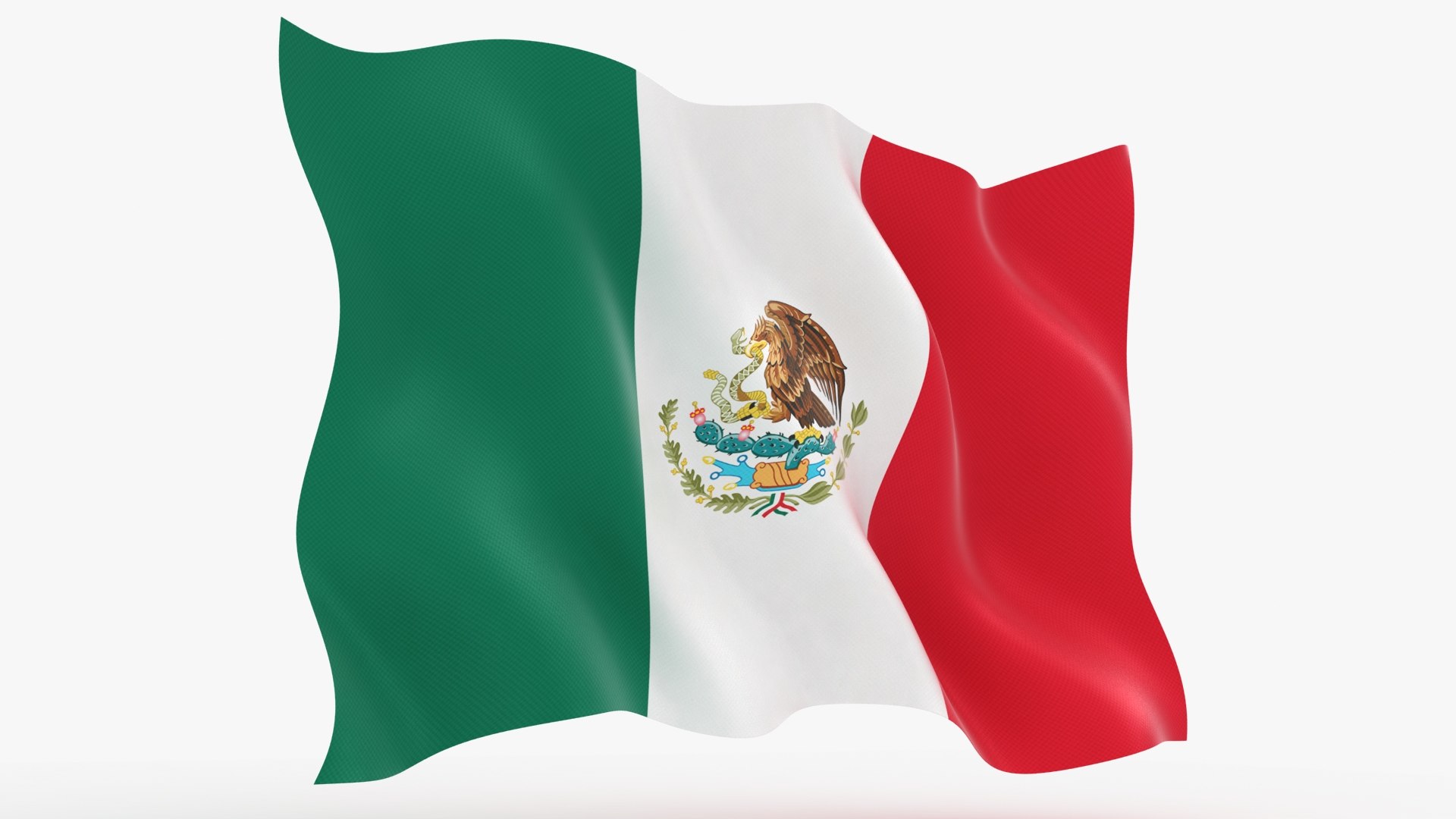 3D model realistic mexico flag - TurboSquid 1616372