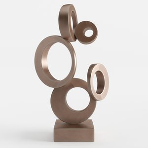 3D modern decorative abstract copper