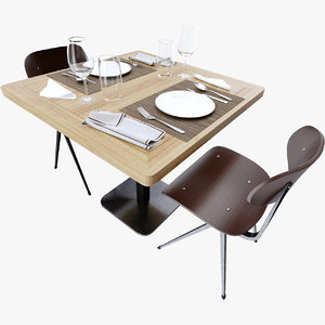3D restaurant table