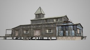 3D rural house warehouse
