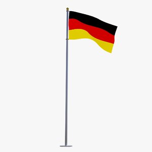 germany flag animation 3D model