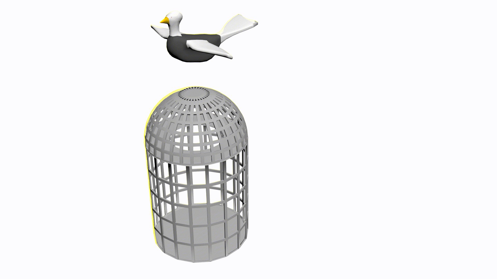 3D birdcage cage