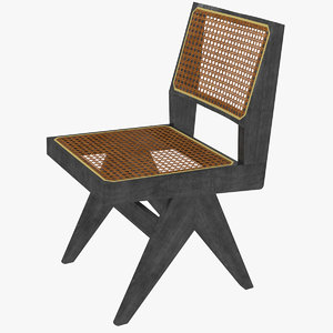 3D capitol complex chair jeanneret model