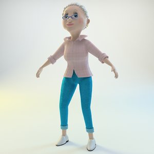 3D model cartoon granny