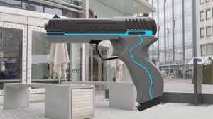 3D model pistol gun weapon