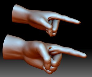 point gesture stl file 3D model