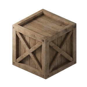 wooden box 3D model