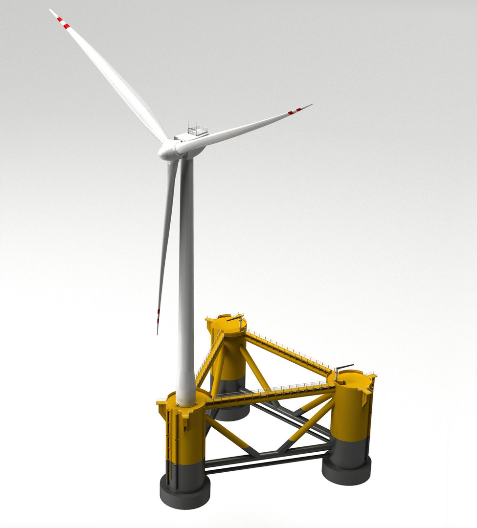 3D offshore wind turbine - TurboSquid 1617490