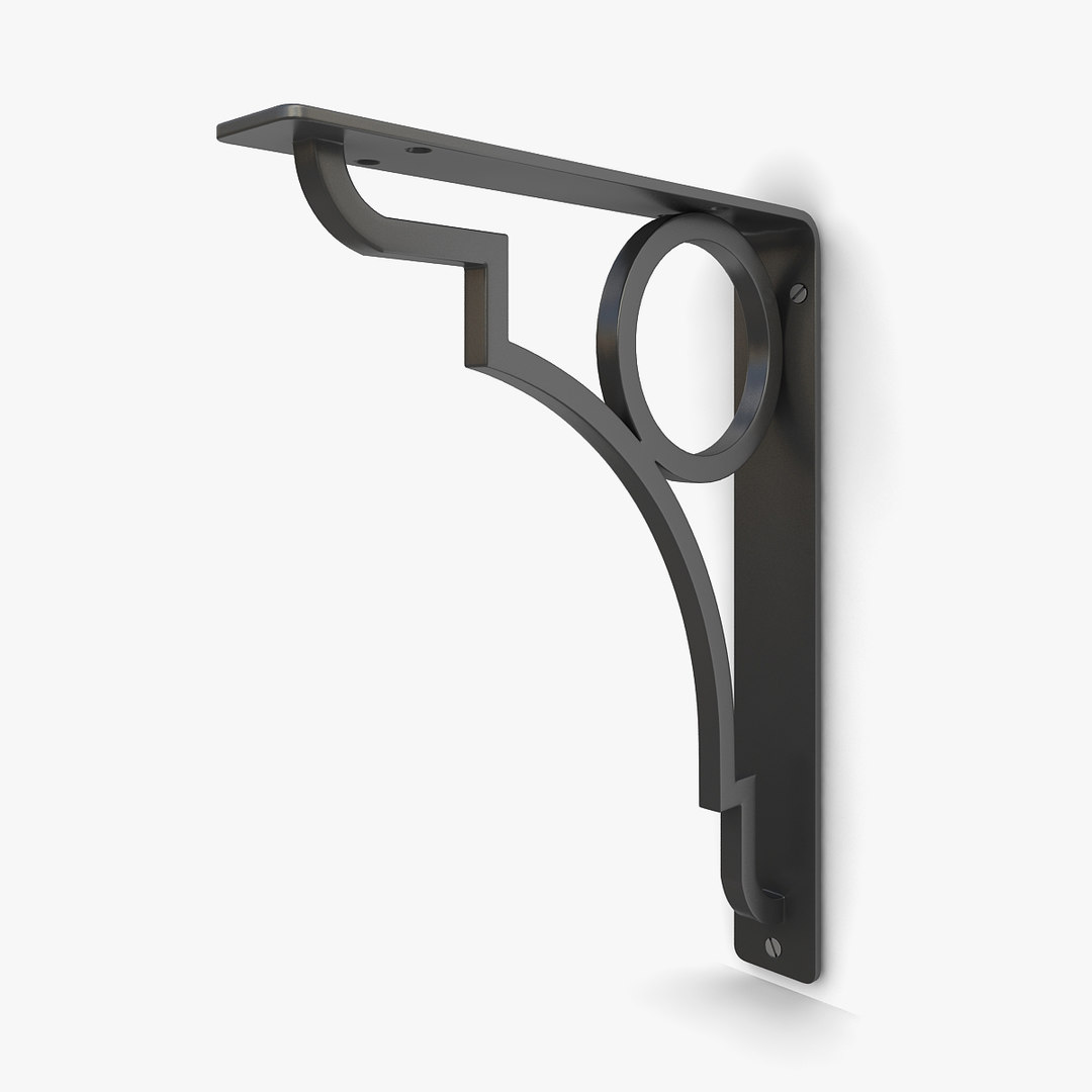 Wrought iron shelf bracket 3D TurboSquid 1617482